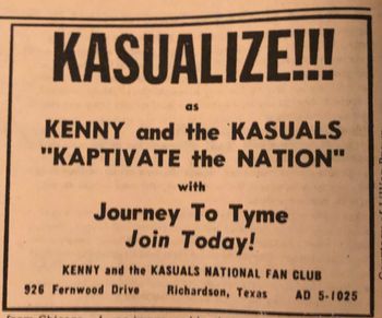 Join the Kenny and the Kasuals Fan Club
