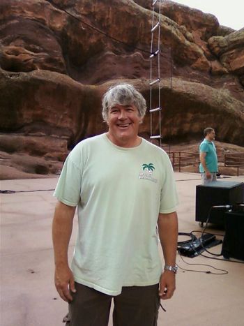 Ready to perform in JD Tribute at Red Rocks (outside of Denver), John's favorite venue.
