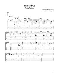 "Two of Us" - arr. Mark Leggett, TAB/Notation (PDF & GuitarPro File)