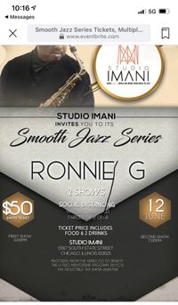 Smooth Jazz Series Featuring Ronnie G with Special Guest Tricia Tribble 