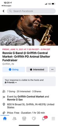 Griffith PD Animal Shelter Fundraiser and Ronnie G Sax