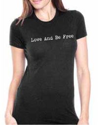 WOMEN'S LOVE AND BE FREE - VINTAGE T-SHIRT (BLACK)