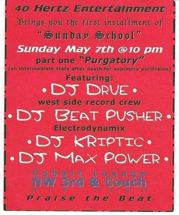 Sunday School @ The Cobalt Lounge May 7th 200?
