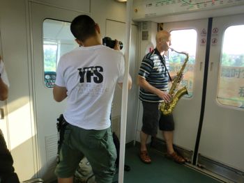 Filming on the tube in China
