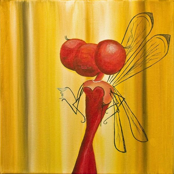 "Le Damselfly" - 24" X 24" Canvas Print 1.5" Gallery wrapped - READY TO HANG