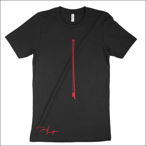 Bow Scar Tee - Red on Black
