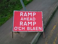 funny how the welsh couldn't make up a word for 'ramp'...
