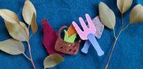 Garden Harvest Picnic - Handmade Finger Puppets