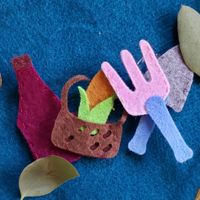 Garden Harvest Picnic - Handmade Finger Puppets