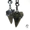 Oxidized Black Silver Megalodon Weights on 8g. hangers