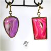 8g. Brass "Candy Flipper" Agate Druzy Weights (Pair)