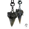 Oxidized Black Silver Megalodon Weights on 8g. hangers