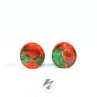 9/16" Orange Aqua Power Plugs (Pair) 