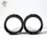 1" Black Steel Double Flaired Eyelets (Pair)