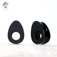 Custom Made 7/8" Matte Black Teardrop Eyelets (Pair)