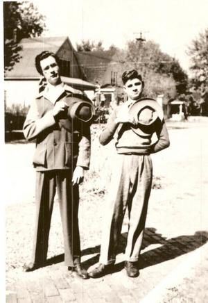 Dad and Emil Hattoon, a family friend. Golconda IL, year unknown. They'd have been 18 or 19.
