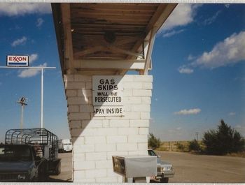 Don't remember the location, but they mean business!(I guess they stone your car..)
