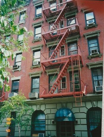 I love the old-fashioned fire escapes.
