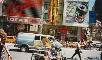 Times Square. The drummer looks bugged. I think I tipped him a few bucks after that
