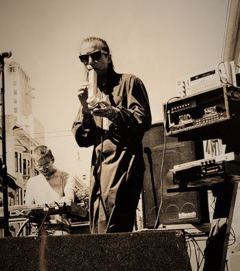 My Miles Davis impression at the Tenderloin Street Fair in San Francisco
