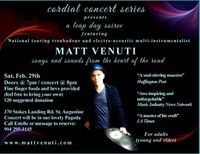 Cordial Concert Series Presents Matt Venuti in St. Augustine