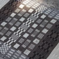 Handwoven Table Mat - Black and White 