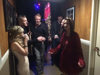 Back stage before we played the Opry. Clare Bowen played the same night. Great meeting her.
