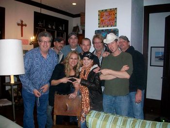 Writers get away in Rosemary Beach..Dan Keen , Billy Montana , Pete Sallis , Kyle Jacobs , me , Fred Wilhem , Joe Leathers (F) Nicole Witt & Karyn
