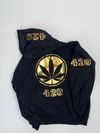 420 HOODIE (BLACK AND GOLD)