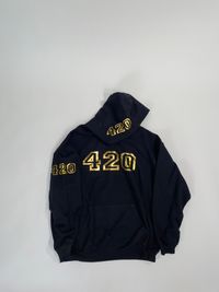 420 HOODIE (BLACK AND GOLD)