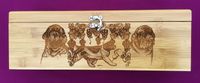 Laser Engraved Bamboo Wine Box with toolls-Newf