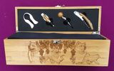 Laser Engraved Bamboo Wine Box with Tools-Sammy