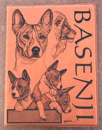 Laser Engraved Leatherette Notebook 7"x9"-Basenji