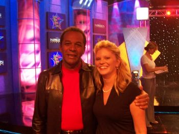 Cathy with Clifton Davis, host of the show
