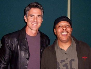 With Ivan Neville in the Neville Brother's studio during the recording of Many Shades of Blue
