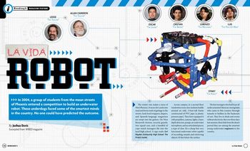 "La Vida Robot" Spread Scholastic Books
