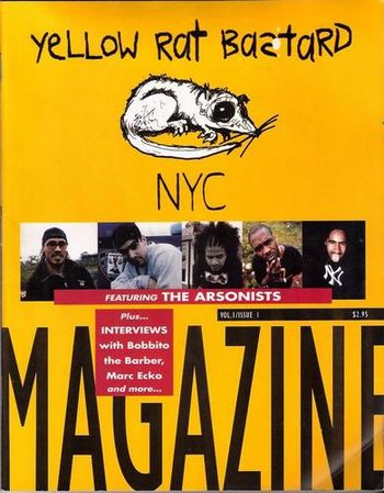 Arsonists on the cover of the 1st issue of YRB magazine 1999
