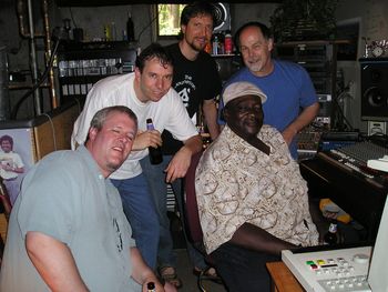 In studio with Big Jack Johnson, Bruce Bears, Mark Teixeira, Bill Smith
