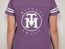 Ladies V-Neck Varsity Tee - Vintage Purple