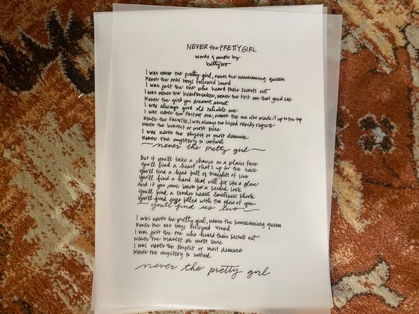 Hand Written Lyrics