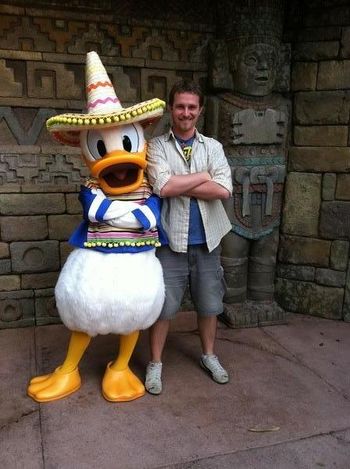 With Donald Duck! So awesome!
