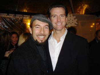 Heath De Fount-Haberlin and former San Francisco Mayor Gavin Newsom in San Francisco, California.
