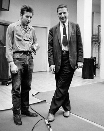 Bob Dylan and John Hammond Sr. in 1962.

