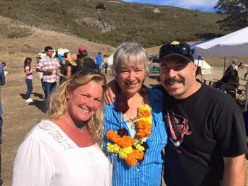 Gretchen Stagg, "Mountain Girl" Garcia and Heath De Fount-Haberlin at slide Ranch, California.
