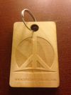 "Peace Sunrise Sunset" Wood Key Chain