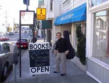 Gabe Departing a bookstore gig in Glen Park.
