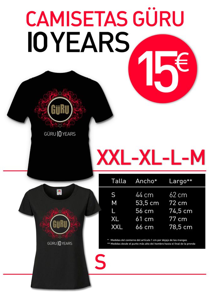 GÜRU T-SHIRTS 10 YEARS