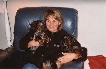 Sherry with Sasha & Baxter. Dec. 2008
