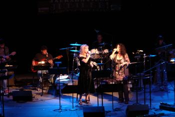 Singing a duet with Cilette Swann of Gypsy Soul
