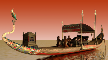 Early Art Of Astarte's Royal Barge
